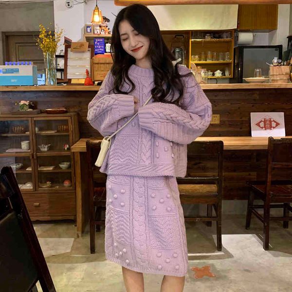 2 pcs set women vintage sweater dress sets thick autumn winter long sleeve 2 pieces knitted clothing (c9253) 210508, White
2 pcs set women vintage sweater dress sets thick autumn winter long sleeve 2 pieces knitted clothing (c9253) 210508, White