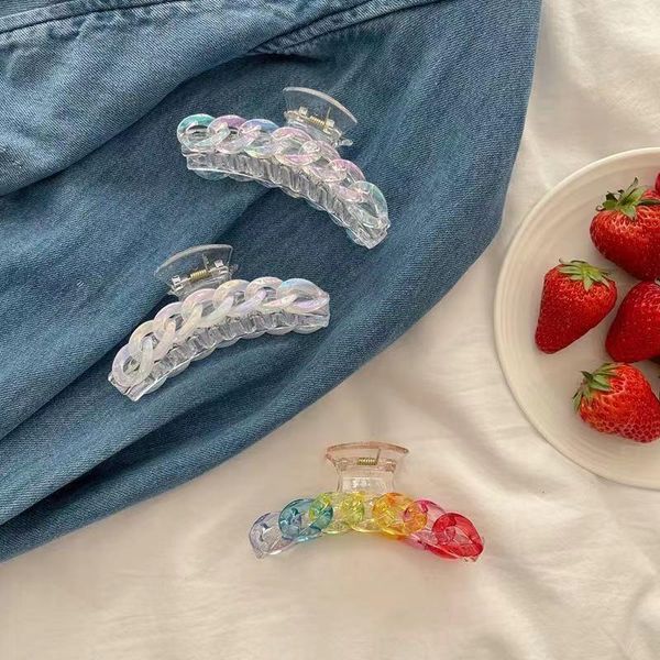 hair accessories super fairy rainbow crystal chain gripper hairpin,ins girl clips ,large catch, women's ,hair
hair accessories super fairy rainbow crystal chain gripper hairpin,ins girl clips ,large catch, women's ,hair