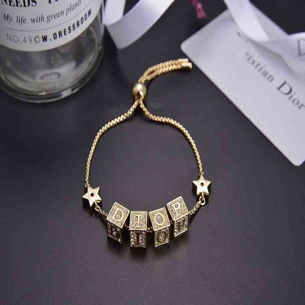factory specials aa designer 2021 new bracelet female minority letter rhinestone five pointed star brass classic couple viaw, Black
factory specials aa designer 2021 new bracelet female minority letter rhinestone five pointed star brass classic couple viaw, Black