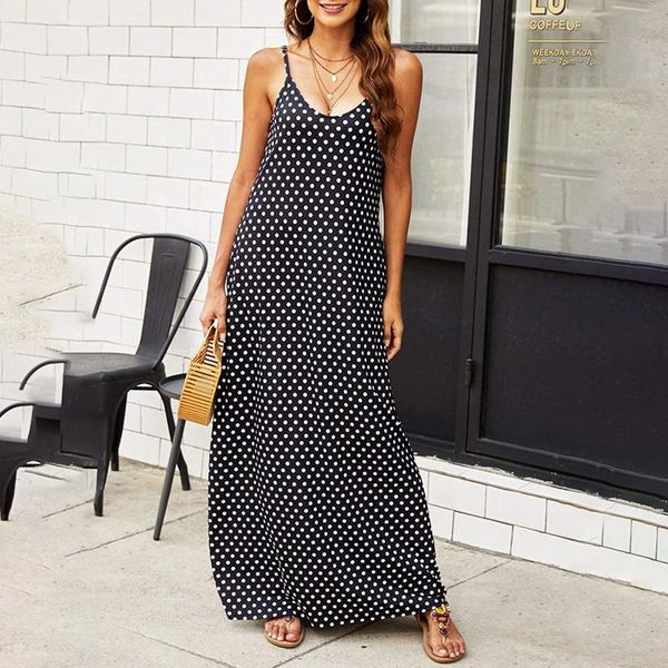 casual dresses summer dress women printed sleeveless bohemian spaghetti strap long with pockets elegant women's party maxi, Black;gray
casual dresses summer dress women printed sleeveless bohemian spaghetti strap long with pockets elegant women's party maxi, Black;gray