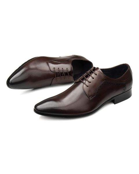 pointed toe laces dress men shoes genuine leather wedding mens high grade business office career work size 37-45, Black
pointed toe laces dress men shoes genuine leather wedding mens high grade business office career work size 37-45, Black