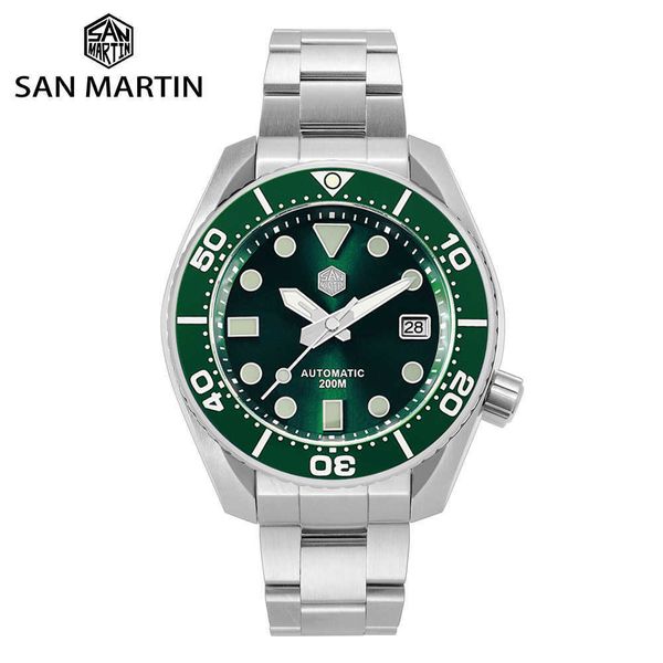 san martin diver mm200 nh35 men automatic mechanical watches luxury sapphire ceramic bezel 20bar bgw-9 luminous date window 210728, Slivery;brown
san martin diver mm200 nh35 men automatic mechanical watches luxury sapphire ceramic bezel 20bar bgw-9 luminous date window 210728, Slivery;brown