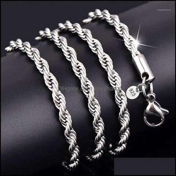 chains necklaces & pendants simple sier plated twist chain necklace for men women 2/3/4 mm width jewelry aessory 1 drop delivery 2021 hqjuf, Silver
chains necklaces & pendants simple sier plated twist chain necklace for men women 2/3/4 mm width jewelry aessory 1 drop delivery 2021 hqjuf, Silver