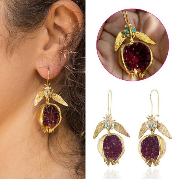 dangle & chandelier unique gold pomegranate design earrings hook for women female fashion jewelry gifts, Silver
dangle & chandelier unique gold pomegranate design earrings hook for women female fashion jewelry gifts, Silver