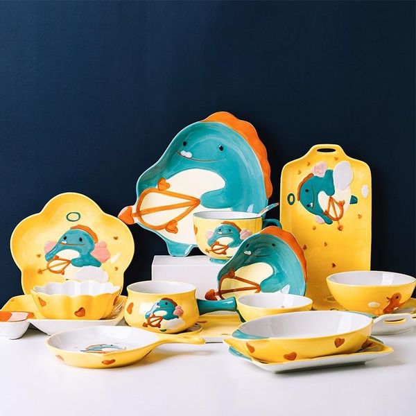 cartoon dishes and tableware children's household rice bowl soup basin dish plate for one person breakfast combination hp111901 bowls 
cartoon dishes and tableware children's household rice bowl soup basin dish plate for one person breakfast combination hp111901 bowls