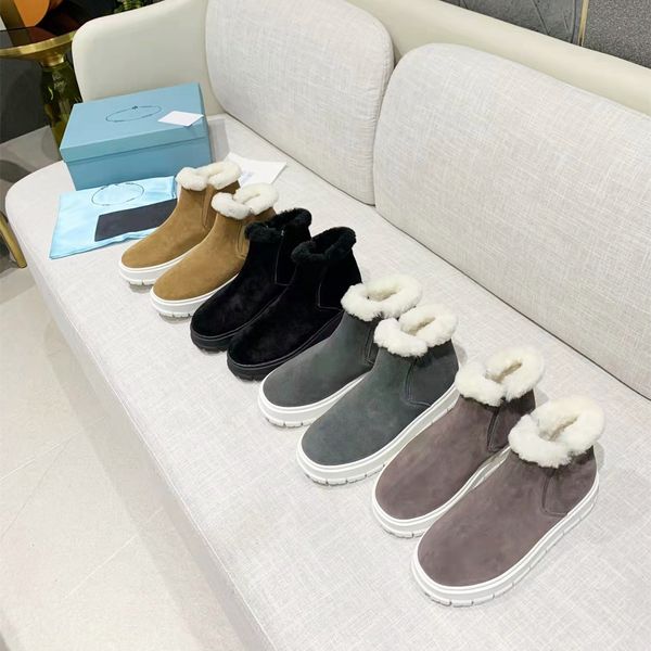 2021 luxury designer winter snow boots slip on thick soled fluffy furry warm comfortable outdoor women short ankle booties fashion platform, Black 
2021 luxury designer winter snow boots slip on thick soled fluffy furry warm comfortable outdoor women short ankle booties fashion platform, Black