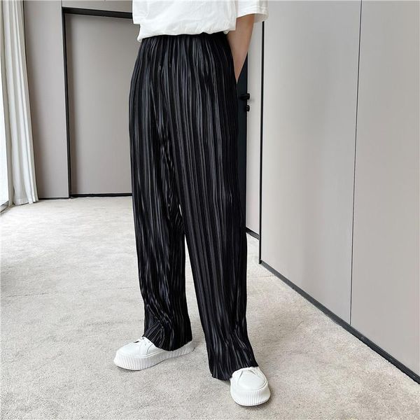 men's pants male vintage fashion long trousers men comfortable pleated fabric loose casual thin wide leg straight pant streetwear sport, Black
men's pants male vintage fashion long trousers men comfortable pleated fabric loose casual thin wide leg straight pant streetwear sport, Black