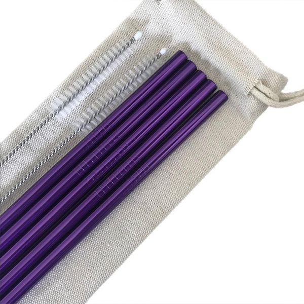 drinking straws wowshine purple stainless steel 304 straw set 1 bag+2 brushes+ 5 6x215mm straight
drinking straws wowshine purple stainless steel 304 straw set 1 bag+2 brushes+ 5 6x215mm straight