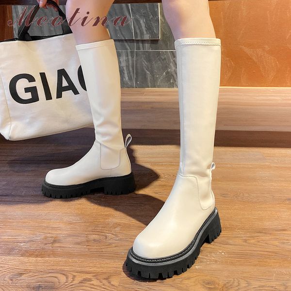 meotina real leather platform mid heel riding boots women shoes thick heels slip on knee high boots fashion stretch long boots 210520, Black
meotina real leather platform mid heel riding boots women shoes thick heels slip on knee high boots fashion stretch long boots 210520, Black