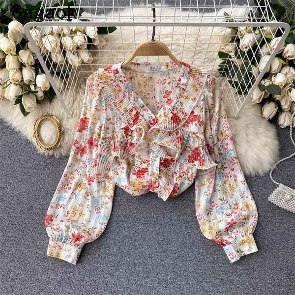 chiffon blouse women spring autumn v-neck puff sleeve ruffles floral sweet wild shirt loose chic fashion blouses 210531, White
chiffon blouse women spring autumn v-neck puff sleeve ruffles floral sweet wild shirt loose chic fashion blouses 210531, White