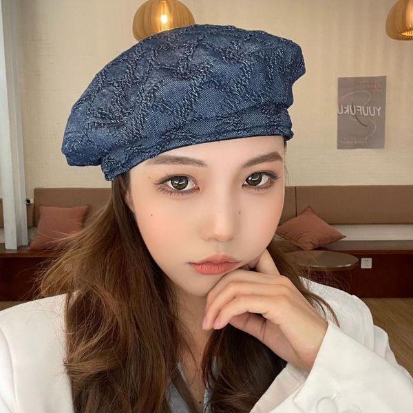 berets plaid beret spring and autumn fashion ladies british retro painter hat korean version japanese cute pumpkin, Blue;gray
berets plaid beret spring and autumn fashion ladies british retro painter hat korean version japanese cute pumpkin, Blue;gray