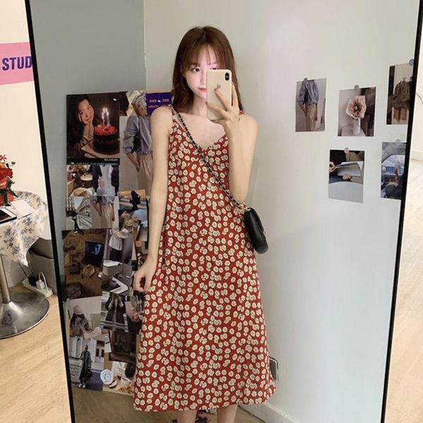 casual dresses harajuku floral dress women spring summer 2021 medium lenghth french print vestido feminio korean fashion clothing, Black;gray 
casual dresses harajuku floral dress women spring summer 2021 medium lenghth french print vestido feminio korean fashion clothing, Black;gray