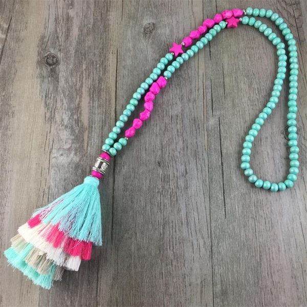 pendant necklaces bohemian handmade women boho necklace statement multi tassel wooden beads summer beach jewelry collier femme beaded, Silver
pendant necklaces bohemian handmade women boho necklace statement multi tassel wooden beads summer beach jewelry collier femme beaded, Silver