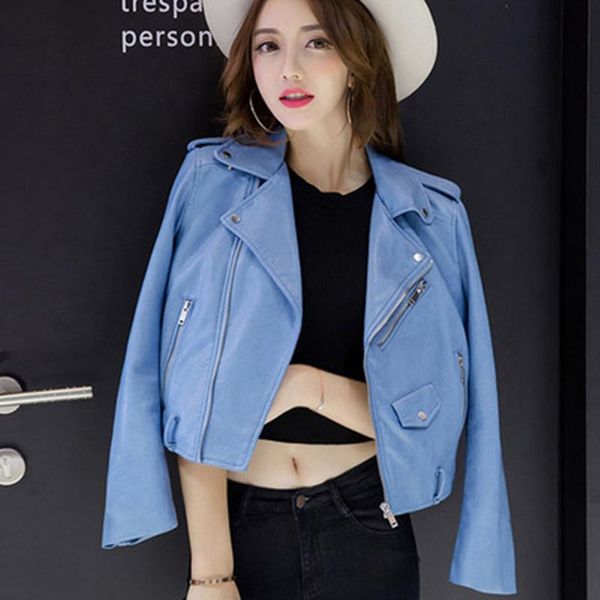 women's leather & faux spring autumn women jacket casual pu loose motorcycle jackets lady outerwear yellow soft coat, Black
women's leather & faux spring autumn women jacket casual pu loose motorcycle jackets lady outerwear yellow soft coat, Black
