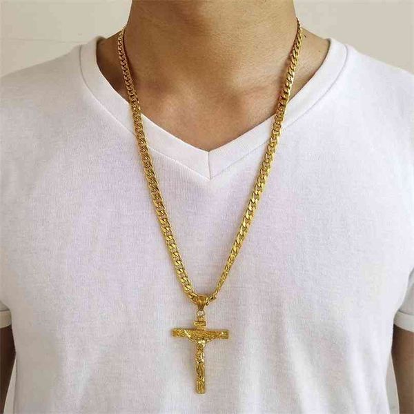 gold tone cross jesus stainless steel pendant necklace hip hop cuban within link crucifix 24 in 210721, Silver
gold tone cross jesus stainless steel pendant necklace hip hop cuban within link crucifix 24 in 210721, Silver