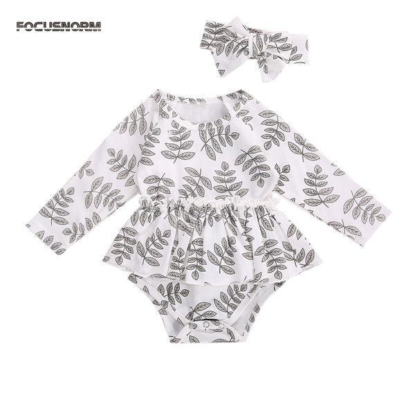 0-18m newborn baby girls boys bodysuits headband leaves print ruffles long sleeve jumpsuits, White
0-18m newborn baby girls boys bodysuits headband leaves print ruffles long sleeve jumpsuits, White