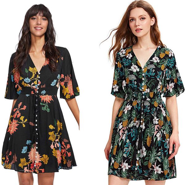 fashion dress 2021 holiday cardigan v-neck short sleeve t-shirt with button printing half waist, Black;pink
fashion dress 2021 holiday cardigan v-neck short sleeve t-shirt with button printing half waist, Black;pink