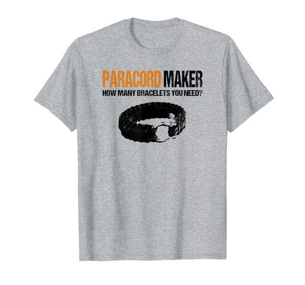 paracord maker t-shirt - how many bracelets you need, White;black