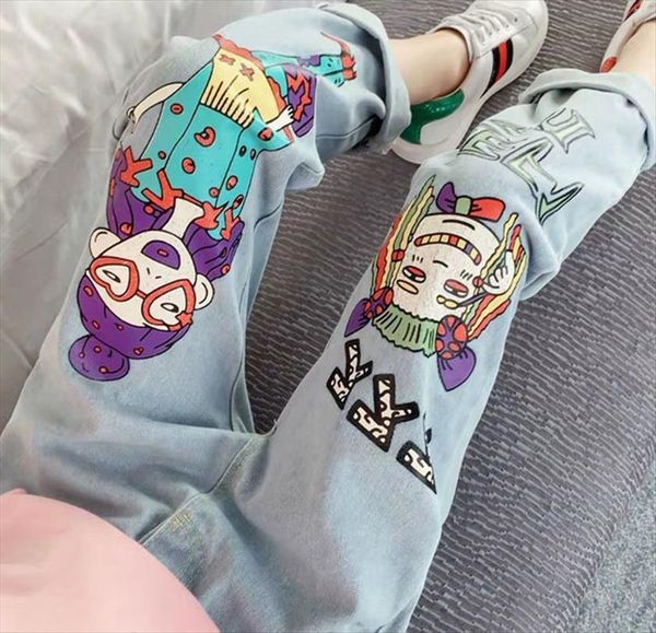 spring autumn girls cute print jeans pant baby kids children denim trousers two colors, Blue
spring autumn girls cute print jeans pant baby kids children denim trousers two colors, Blue