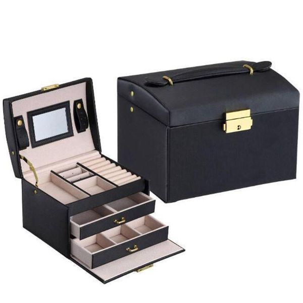 storage boxes & bins dressing table box girl gift jewelry pu double drawer hand-held three-layer 17.5*14*13cm
storage boxes & bins dressing table box girl gift jewelry pu double drawer hand-held three-layer 17.5*14*13cm