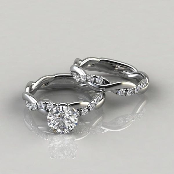 2pcs / setfashion exquisite twist set zircon ring bride engagement wedding anniversary gift banquet luxury jewelry rings, Slivery;golden
2pcs / setfashion exquisite twist set zircon ring bride engagement wedding anniversary gift banquet luxury jewelry rings, Slivery;golden