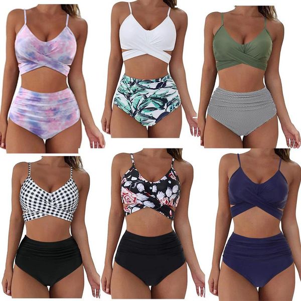 women's swimwear bikini set with cross straps and high waist belt flower bottom swimsuit two-piece beach women 2021 drop, White;black
women's swimwear bikini set with cross straps and high waist belt flower bottom swimsuit two-piece beach women 2021 drop, White;black