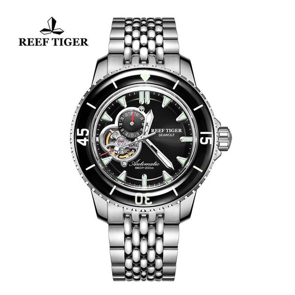 wristwatches reef tiger/rt luxury dive watch for men automatic steel bracelet watches luminous sapphire waterproof relogio masculino, Slivery;brown
wristwatches reef tiger/rt luxury dive watch for men automatic steel bracelet watches luminous sapphire waterproof relogio masculino, Slivery;brown