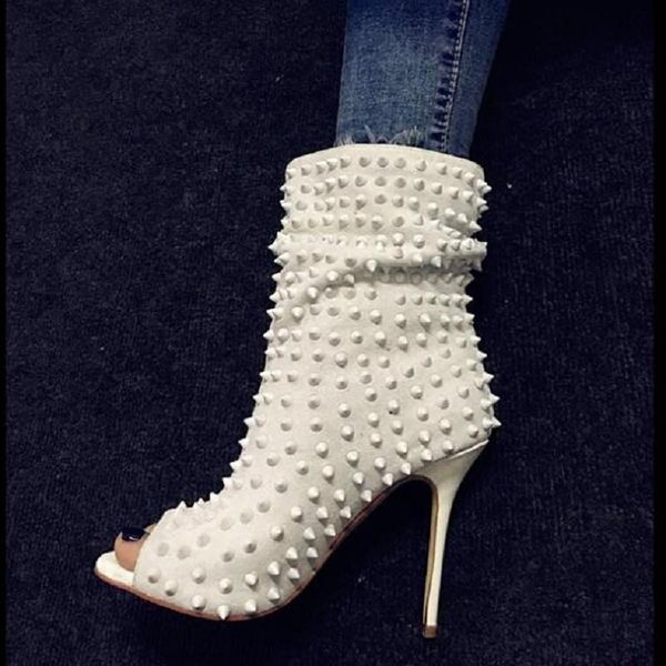boots women's shoes summer cool rivet white black super high heel show stage peep toe sheepskin leather ankle sandal
boots women's shoes summer cool rivet white black super high heel show stage peep toe sheepskin leather ankle sandal