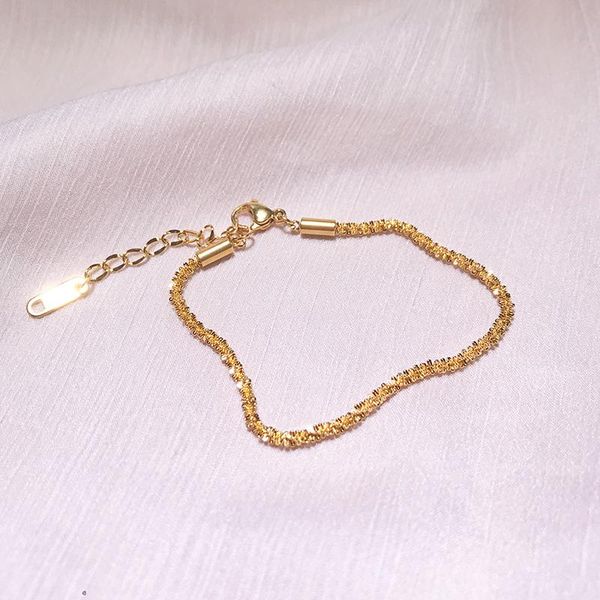 beaded, strands 2021 arrivals super shiny 18 k gold twist bracelet simple titanium steel girlfriends birthday gift does not fade, Black
beaded, strands 2021 arrivals super shiny 18 k gold twist bracelet simple titanium steel girlfriends birthday gift does not fade, Black