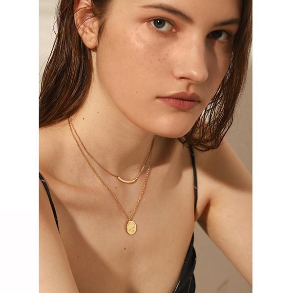 pendant necklaces fashion personality gold double letter women's necklace collarbone chain hip hop thick short wide jewelry, Silver
pendant necklaces fashion personality gold double letter women's necklace collarbone chain hip hop thick short wide jewelry, Silver
