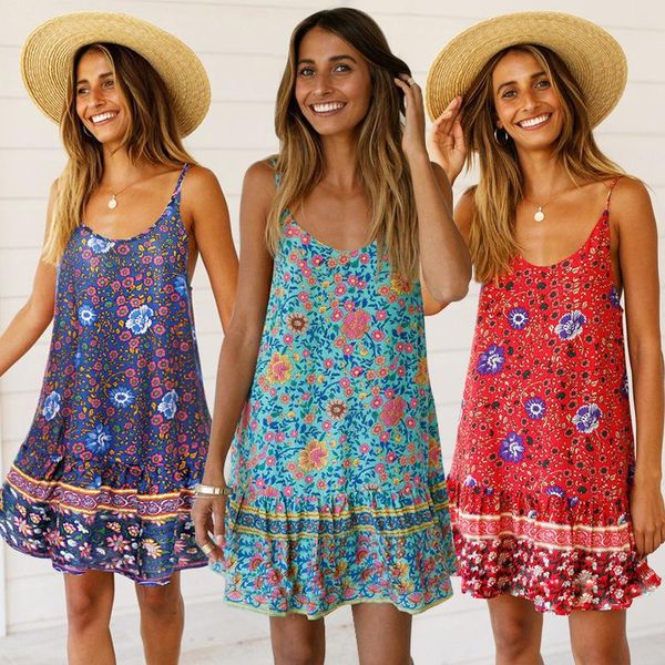 summer boho beach dress 2021 spaghetti strap ruffles casual floral dresses for women fashion cottagecore clothes, Black;gray
summer boho beach dress 2021 spaghetti strap ruffles casual floral dresses for women fashion cottagecore clothes, Black;gray