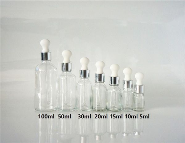 storage bottles & jars 5/10/15/20/30/50/100ml glass essential oil bottle white big rubber head silver ring dropper cover empty clear contain
storage bottles & jars 5/10/15/20/30/50/100ml glass essential oil bottle white big rubber head silver ring dropper cover empty clear contain