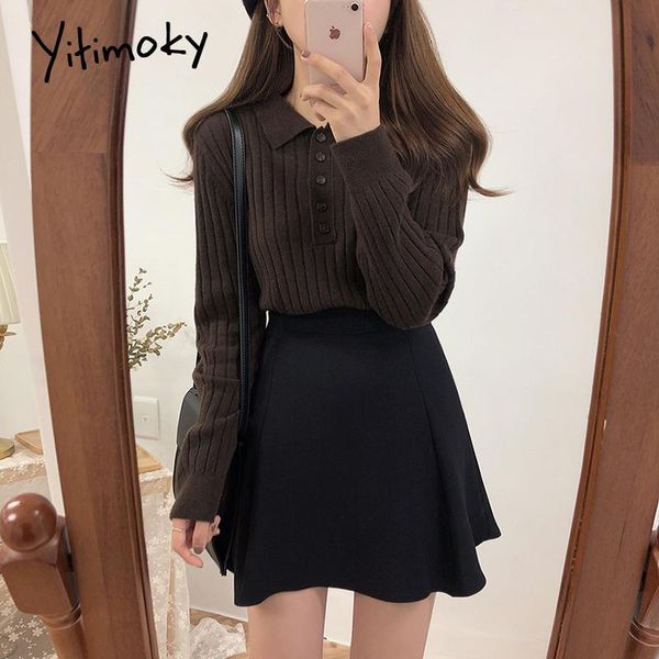 women's polos yitimoky simple women t shirts 2021 fall winter fashion long sleeve button up turn-down collar casual knitting sweater te, White
women's polos yitimoky simple women t shirts 2021 fall winter fashion long sleeve button up turn-down collar casual knitting sweater te, White