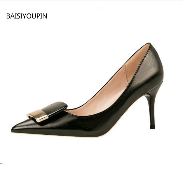 dress shoes four seasons good-quality women pumps fashion belt-buckle pointed toe 7cm high heels ladies office & career female, Black
dress shoes four seasons good-quality women pumps fashion belt-buckle pointed toe 7cm high heels ladies office & career female, Black