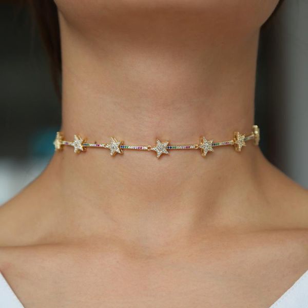 dainty colorful chain shiny stars choker necklace simple boho short charm chokers collars for women bijou necklaces 35+10cm, Golden;silver
dainty colorful chain shiny stars choker necklace simple boho short charm chokers collars for women bijou necklaces 35+10cm, Golden;silver