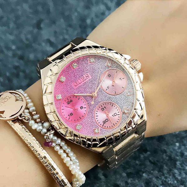 designer watches designer watch luxury watch fashion gue brand women's girl crystal 3 dials style dial stainless steel metal band quart, Slivery;brown
designer watches designer watch luxury watch fashion gue brand women's girl crystal 3 dials style dial stainless steel metal band quart, Slivery;brown