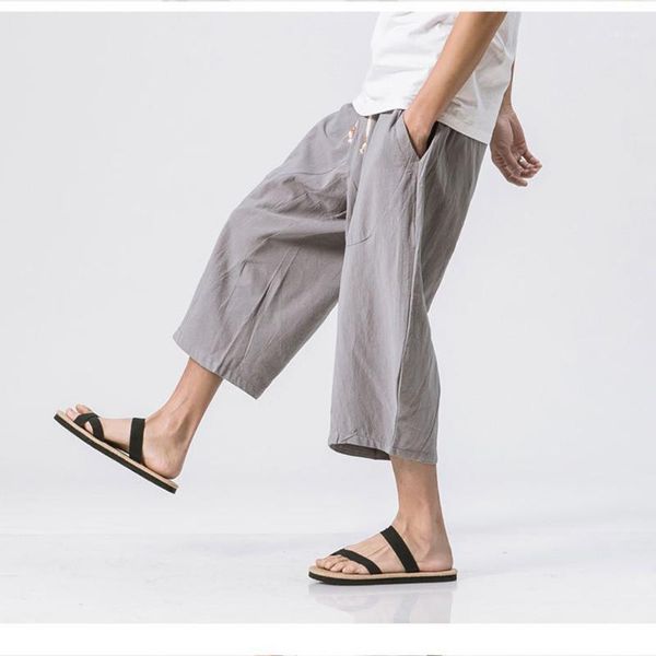 men's pants baggy cotton linen harem men 2021 summer harajuku streetwear hip hop wide leg trousers casual 3/4 pant, Black
men's pants baggy cotton linen harem men 2021 summer harajuku streetwear hip hop wide leg trousers casual 3/4 pant, Black
