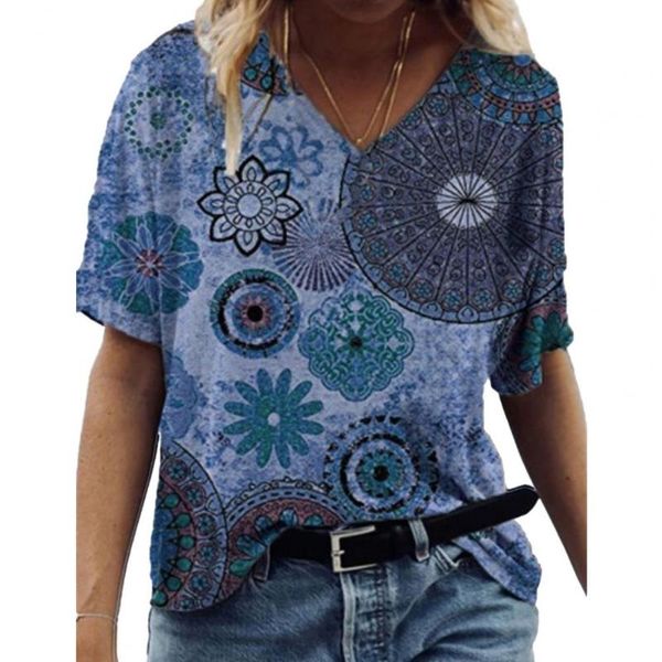 women's t-shirt summert shirt women 2021 fashion geometric print v neck short sleeve all match for beach clothes, White
women's t-shirt summert shirt women 2021 fashion geometric print v neck short sleeve all match for beach clothes, White