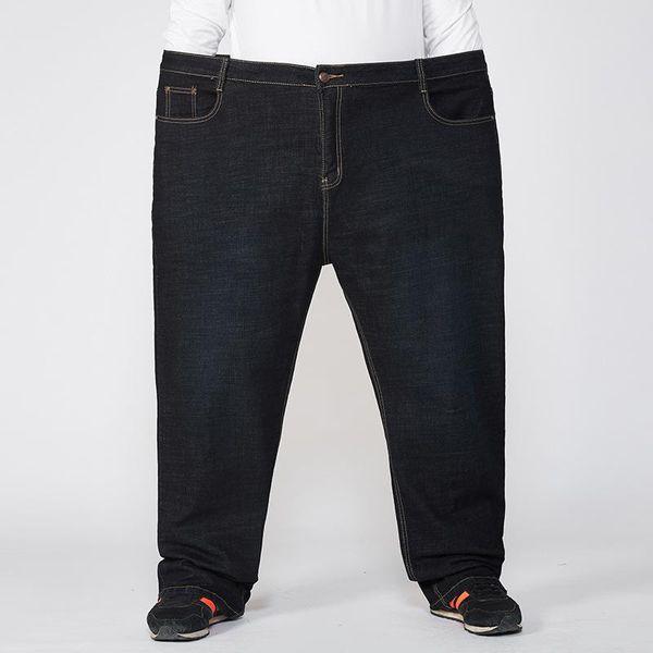 men's jeans oversized spring and autumn business elastic loose straight fat casual long pants black size 56, Blue
men's jeans oversized spring and autumn business elastic loose straight fat casual long pants black size 56, Blue
