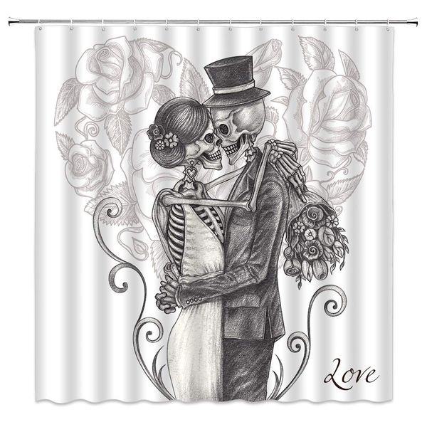 halloween shower curtain romantic wedding skull skeleton couple heart design,70x70 inch polyester fabric bathroom accessories
halloween shower curtain romantic wedding skull skeleton couple heart design,70x70 inch polyester fabric bathroom accessories