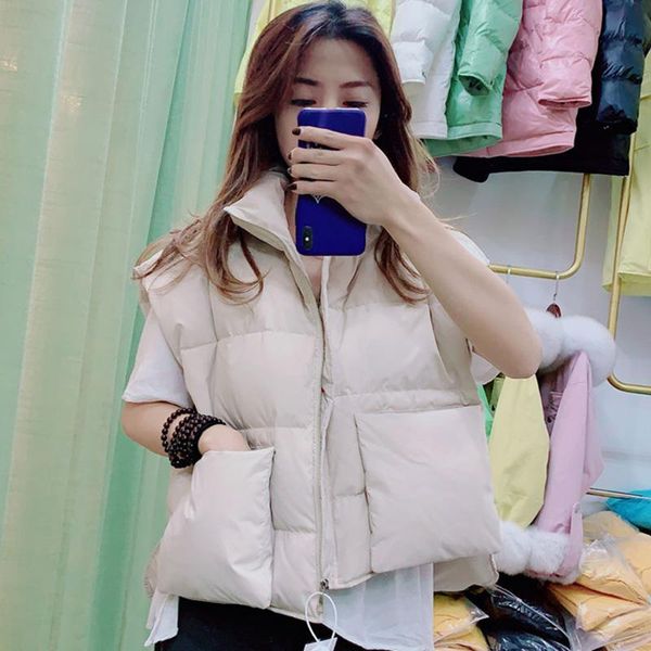 women's vests 2021 winter autumn thick women vest sleeveless white duck down jacket warm casual zipper coat female outwear, Black;white
women's vests 2021 winter autumn thick women vest sleeveless white duck down jacket warm casual zipper coat female outwear, Black;white