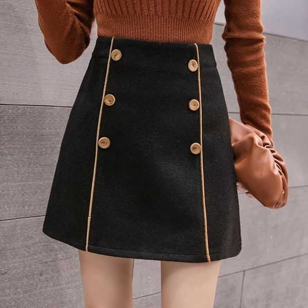 skirts 2021 spring autumn style women korean fashion solid all-match short skirt high waist buttons woolen bag hip a-line, Black
skirts 2021 spring autumn style women korean fashion solid all-match short skirt high waist buttons woolen bag hip a-line, Black