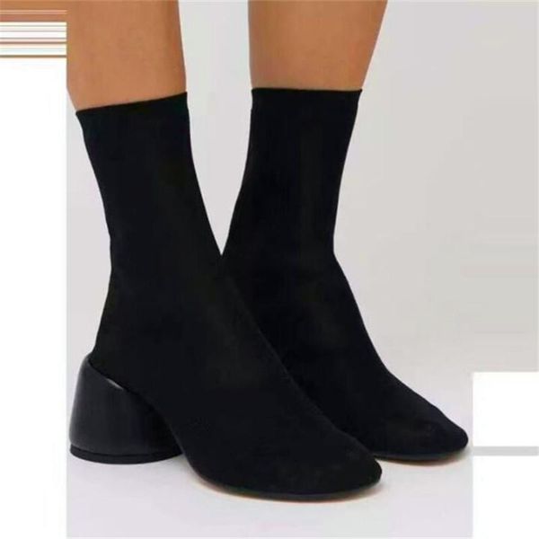 boots fashionable high-shoes thick-heeled flying knitted elastic socks breathable mid-heel slim-leg short women's, Black
boots fashionable high-shoes thick-heeled flying knitted elastic socks breathable mid-heel slim-leg short women's, Black