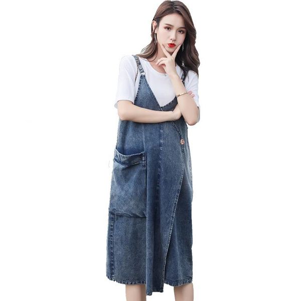 maternity dresses dress spring summer korean fashion casual sling loose denim for pregnant women pregnancy clothes, White
maternity dresses dress spring summer korean fashion casual sling loose denim for pregnant women pregnancy clothes, White