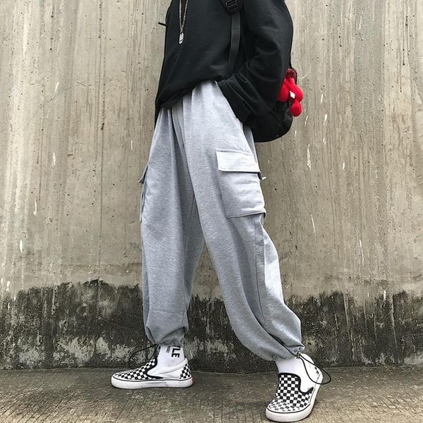 women's pants & capris trousers summer ins harajuku overall large pocket loose beam harem all-match casual sports fashion women sweatpa, Black;white
women's pants & capris trousers summer ins harajuku overall large pocket loose beam harem all-match casual sports fashion women sweatpa, Black;white