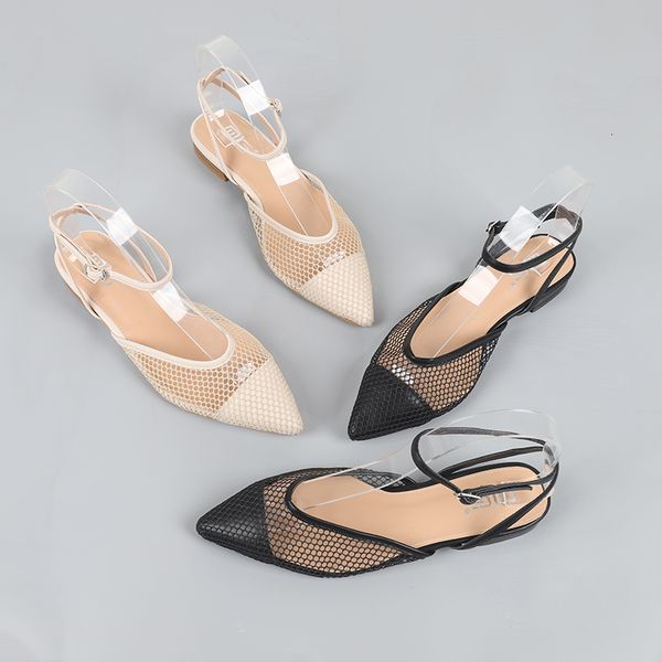 slippers european and american casual pointed toe flat hollow breathable mesh fashion heel women sandals or07, Black
slippers european and american casual pointed toe flat hollow breathable mesh fashion heel women sandals or07, Black