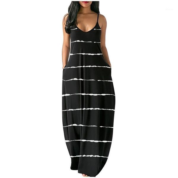 fashion women's loose casual summer horizontal stripes printed pockets sleeveless dress vintage maxi clothes swimwear, White;black
fashion women's loose casual summer horizontal stripes printed pockets sleeveless dress vintage maxi clothes swimwear, White;black