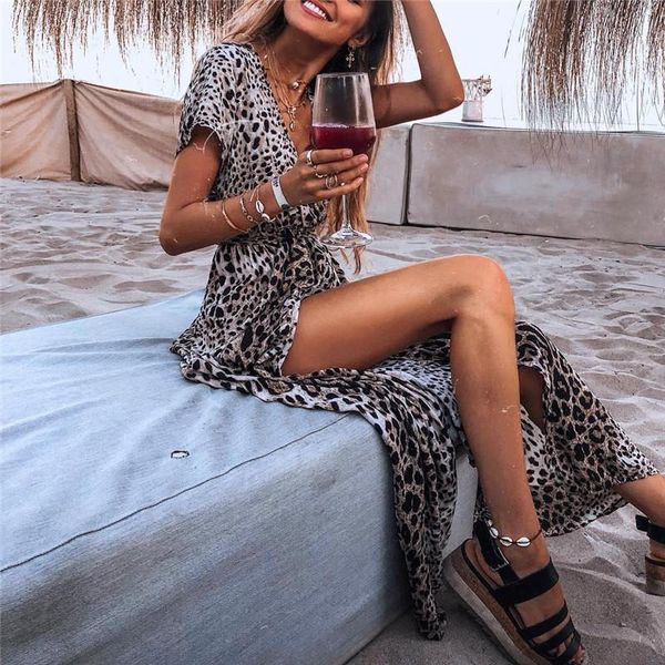 women's swimwear hipster leopard print dresses v-neck woman swimsuits female summer 2021 vacation irregular beach long skirt dress cove, White;black
women's swimwear hipster leopard print dresses v-neck woman swimsuits female summer 2021 vacation irregular beach long skirt dress cove, White;black