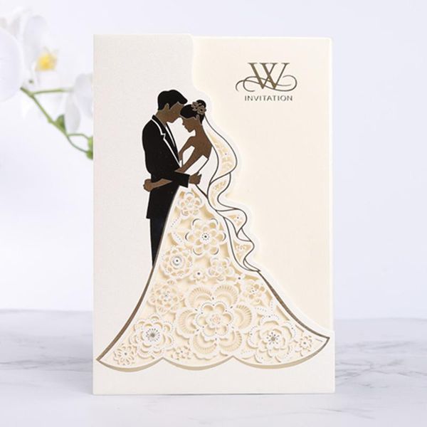 greeting cards 50pcs bride and groom laser cut wedding invitation elegant luxury printing decor party supplies
greeting cards 50pcs bride and groom laser cut wedding invitation elegant luxury printing decor party supplies