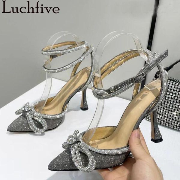 dress shoes designer silver sequin high heel women pointed toe ankle wrap stiletto crystal bowkont party wedding sandals, Black
dress shoes designer silver sequin high heel women pointed toe ankle wrap stiletto crystal bowkont party wedding sandals, Black
